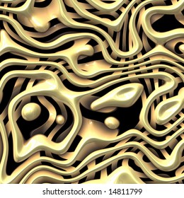 Liquid Gold Swirl Absract Pattern