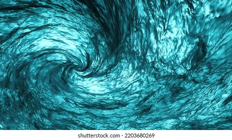 Liquid Vortex 3D Background. Cyan Blue Spiral Flow. Also Available As An Animation - Search Footage For 15850627