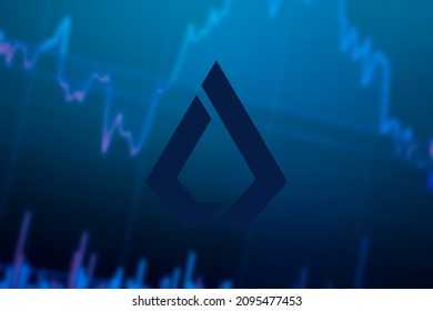 Lisk LSK Cryptocurrency. LSK coin growth chart on the exchange, chart