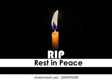 Lit Candlelight Rip Message Stock Illustration 2043595598