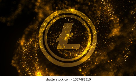 Litecoin abstract background ( crypto currency  blockchain ). Litecoin concept. Cryptocurrency sign.