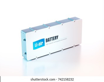 Lithium Air Electric Vehicle Battery. 3d Rendering.