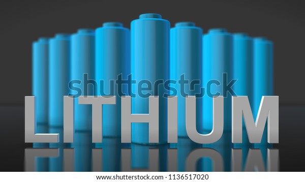 lithium battery fast recharge to\
power electric devices like cars and phones 3D render\
graphic