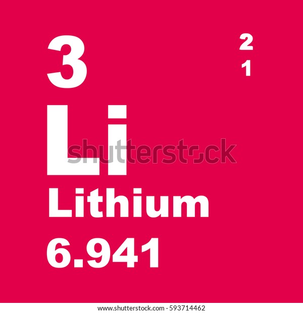 Lithium Periodic Table Elements Stock Illustration 593714462