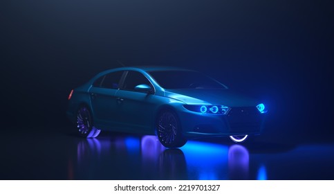 Lithium Solid-state Battery Pack Design For Electric Vehicle (EV) Concept, New Research And Development Batteries With Solid Electrolyte Energy Storage For Future Car Industry, 3d Illustration