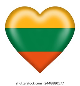 Lithuania flag heart button with clipping path - Powered by Shutterstock - Get 15% off with code: PIKWIZARD15