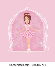 Little Ballerina Card Stock Illustration 1100887784 | Shutterstock