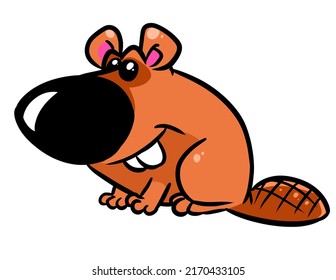 Little Beaver Character Animal Cartoon Illustration