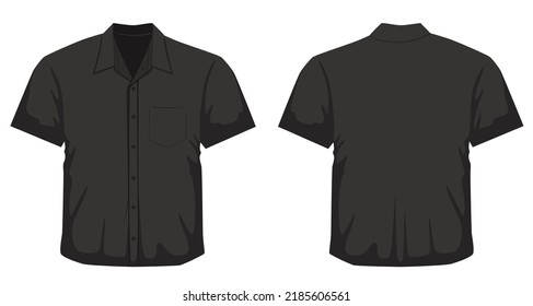 Little Bit Realistic Black Formal Shirt