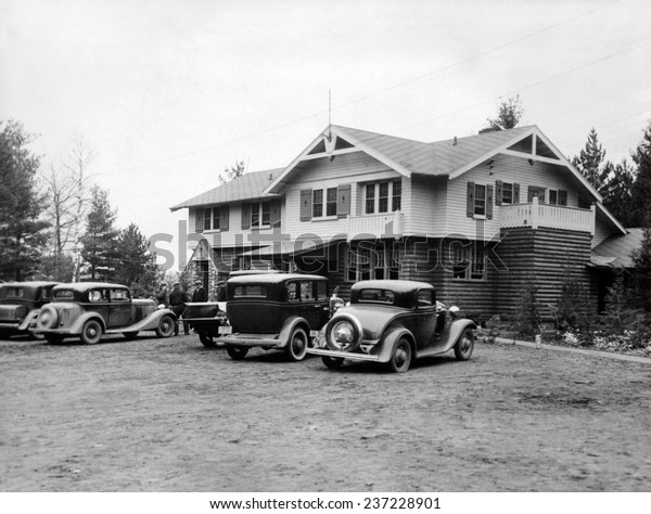 Little\
Bohemia Lodge where John Dillinger and his gang escaped in a\
machine gun shoot out. Gang member Baby Face Nelson shot and killed\
two FBI agents as he escaped. April 20,\
1934.