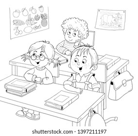 Back Schoola Cute Girl Ready School Stock Illustration 686827471 ...