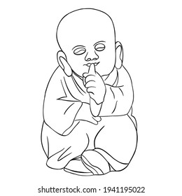 Little Buddha Asks For Silence