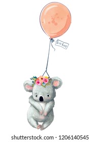 Little Coala With Balloon