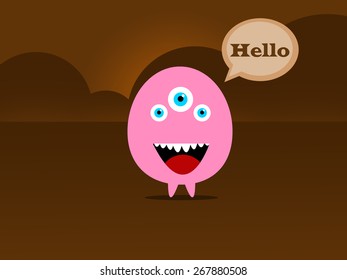 Little Cute Cartoon Monsters Stock Illustration 269097887