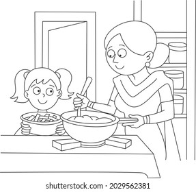 41,585 Coloring book kitchen Images, Stock Photos & Vectors | Shutterstock