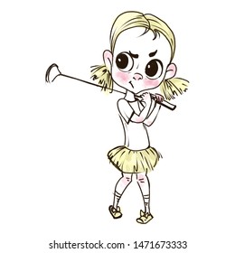 Little Girl Playing Golf Images Stock Photos Vectors