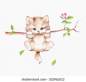 Hanging Cat Images Stock Photos Vectors Shutterstock