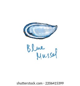 A Little Pastel Blue Mussel Icon