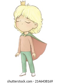 Little Prince Story Illustration, Cute Boy