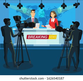 3,828 Cartoon news studio Images, Stock Photos & Vectors | Shutterstock