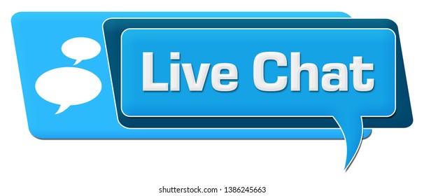 Live Chat Comment Symbols Blue Stripe Stock Illustration 602298551