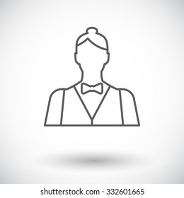 Live Dealer. Single Flat Icon On White Background.  Illustration.