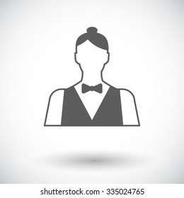 Live Dealer. Single Flat Icon On White Background.  Illustration.