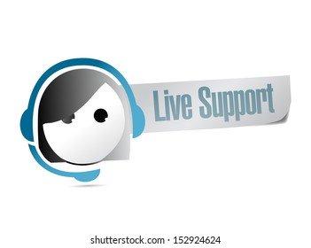live support illustration design over a white background