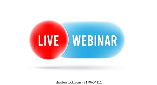 Live Webinar 3d Button Illustration