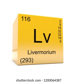 Livermorium Chemical Element Symbol Periodic Table Stock Illustration ...