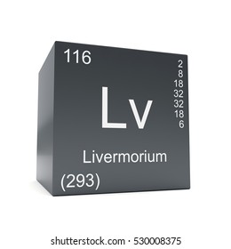 Cube Livermorium Element Periodic Table Isolated Stock Illustration ...