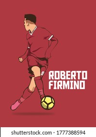 Liverpool, England - February 24, 2018: No Look Goal By Roberto Firmino Against West Ham.