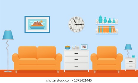 animated living room background