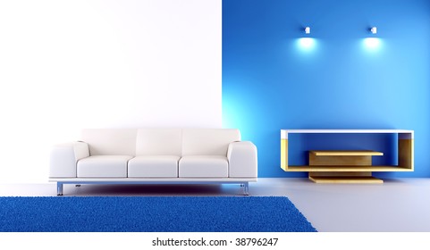Living Room Setting Couch Face Blank: Stockillustration 38796247