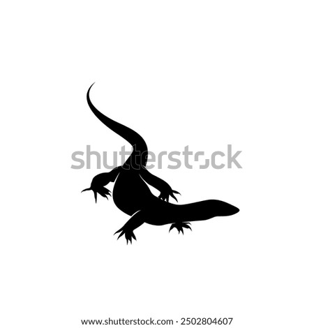 lizard icon vector in  white bachground
