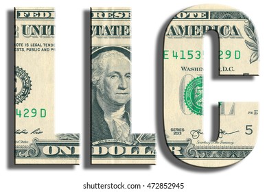 LLC Company. US Dollar Texture.