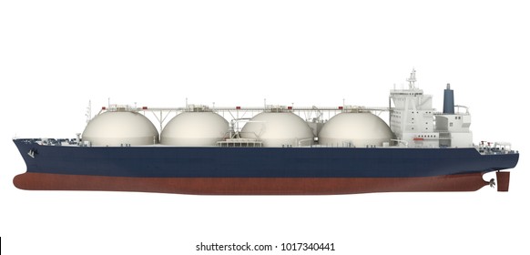 Lng Tanker. 3d Illustration