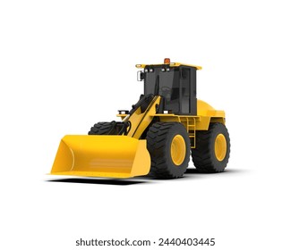 Loader isolated on background. 3d rendering - illustration