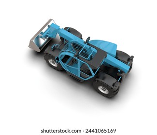 Loader isolated on background. 3d rendering - illustration