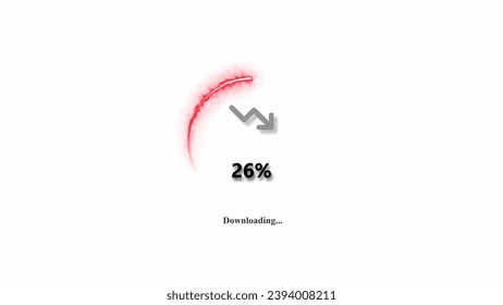 Loading bar counting icon on a white color background.