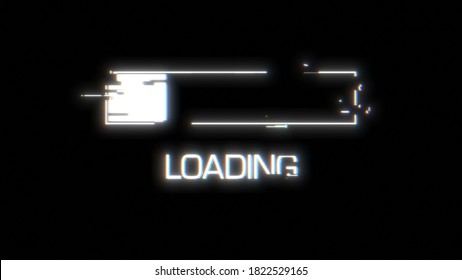 Loading Glitch For Video Game Design Design Element 3d Rendering