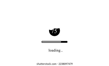 Loading indicator. Progress bar. Percentage meter. UI, User interface. Loading symbol. Download process. Circle icons set. Minimalistic 4 k  image . Realistic modern design. 