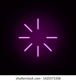 loading neon icon. Elements of Minimal universal theme set. Simple icon for websites, web design, mobile app, info graphics