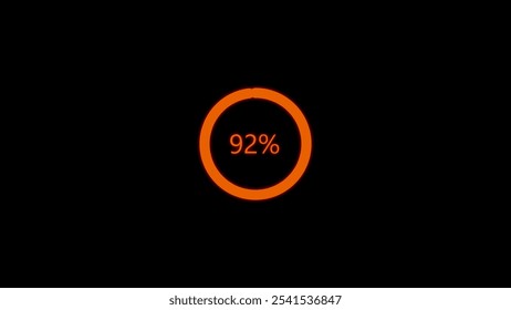 Loading  on black and white background suitable for tech presentations, website design. loading icon