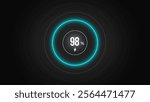 Loading screen at 98%, screen cell phone display while charging battery 98%.