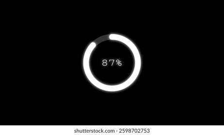 Loading symbol. Progress loading bar illustration.