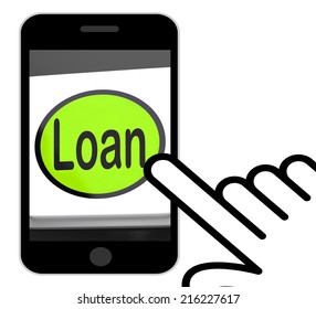 Loan Button Displaying Lending Or Providing Advance