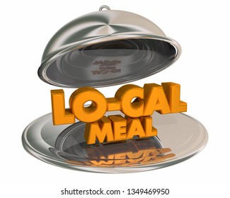 Lo-Cal Menu Diet Eat Less Calories Platter 3d Illustration