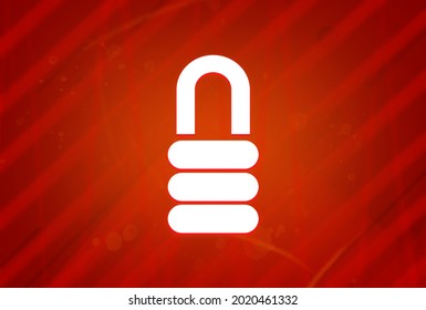 Lock Icon Isolated On Abstract Red Gradient Magnificence Background Illustration Design