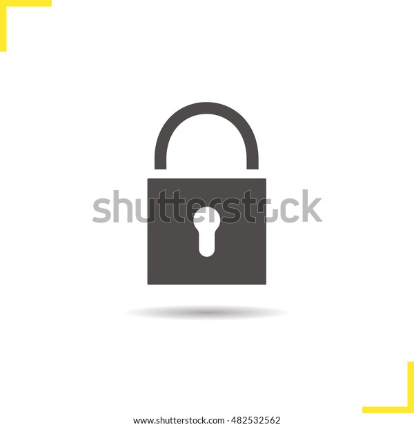 Lock Icon Isolated Raster Padlock Illustration Stock Illustration
